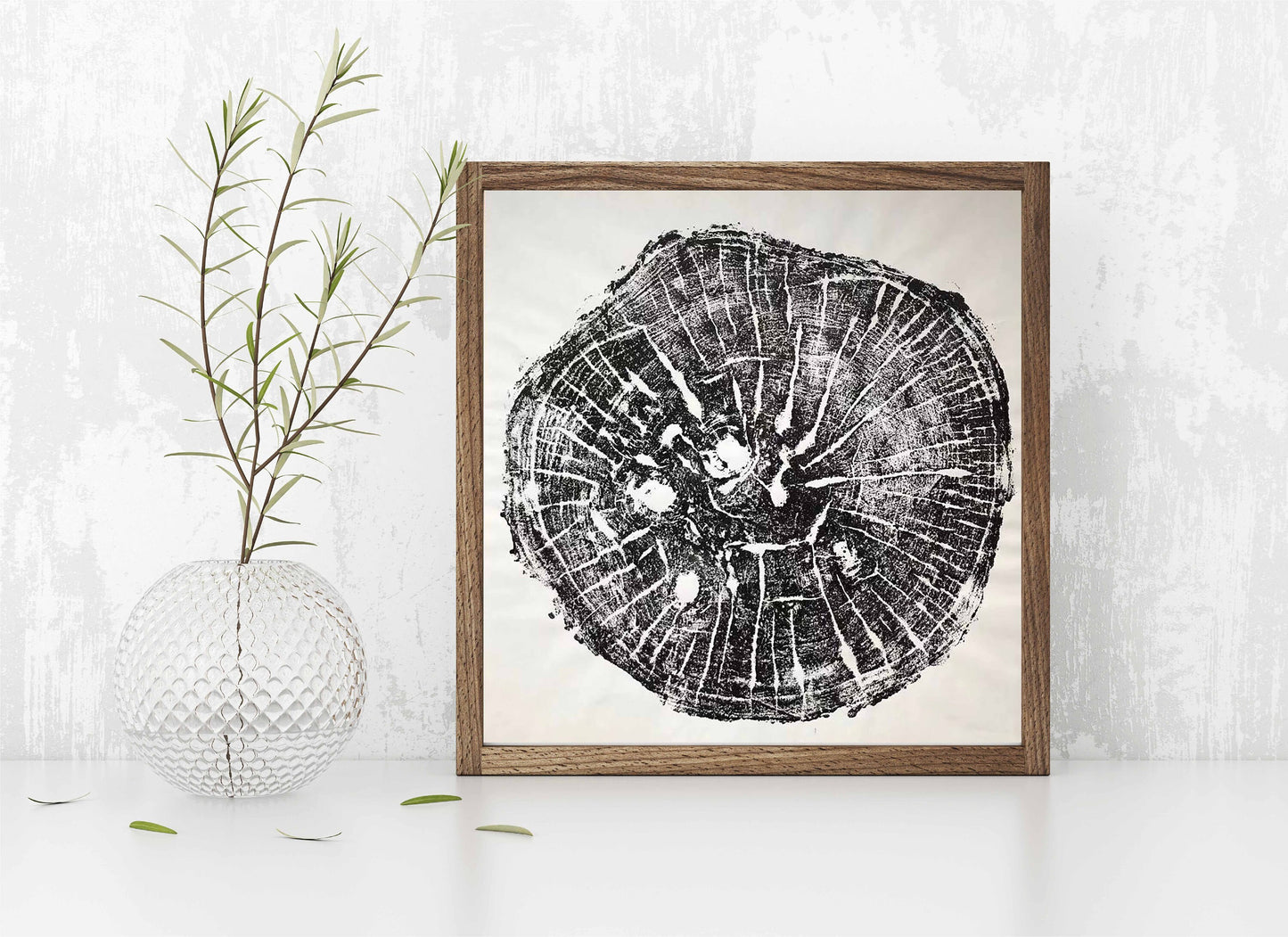 Handmade Maple Tree Ring Art, 20*20 In Tree Stump Print, Tree Trunk Wall Art, Minimalist Living Decoration Gift, Housewarming day Gift
