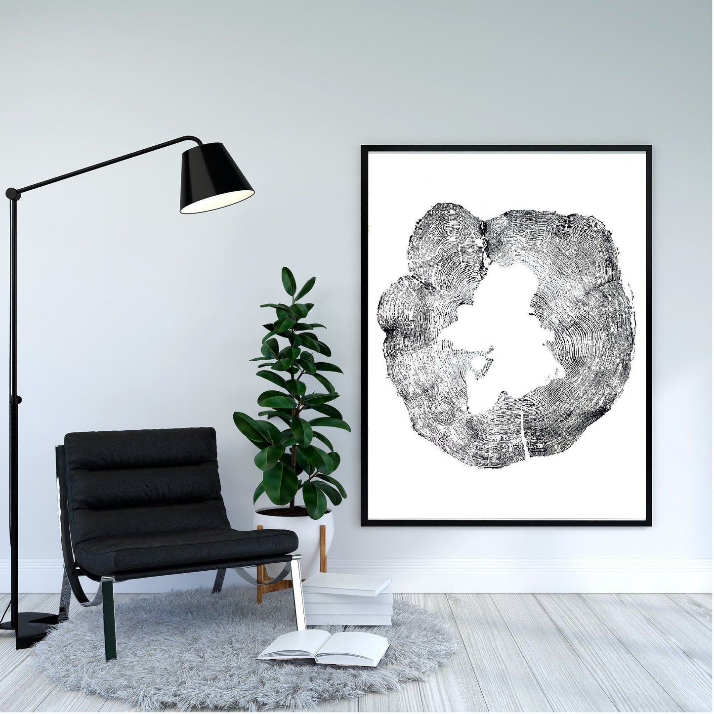Handmade Cedar Tree Ring Art, 39.25 X 28 Inch Large Tree Stump Prints, Nature Wall Art, Minimalist Office Decor, Housewarming day Gift