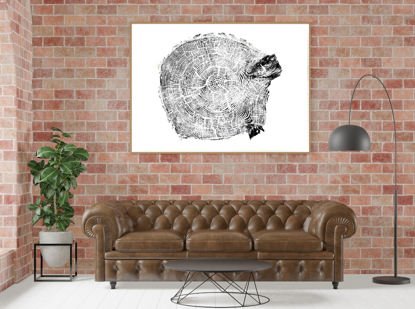Handmade Spruce Tree Ring Art, 39.25 X 28 Inch Large Tree Stump Prints, Nature Wall Art, Minimalist Office Decor, Housewarming Day Gift