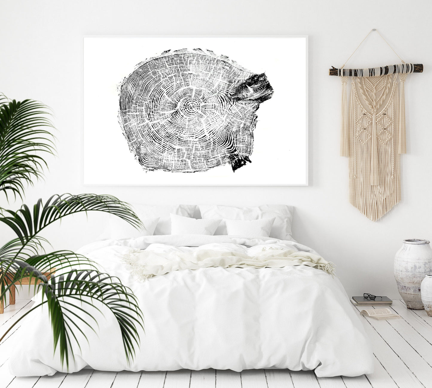 Handmade Spruce Tree Ring Art, 39.25 X 28 Inch Large Tree Stump Prints, Nature Wall Art, Minimalist Office Decor, Housewarming Day Gift